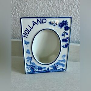 Holland Blue and White Ceramic Picture Frame